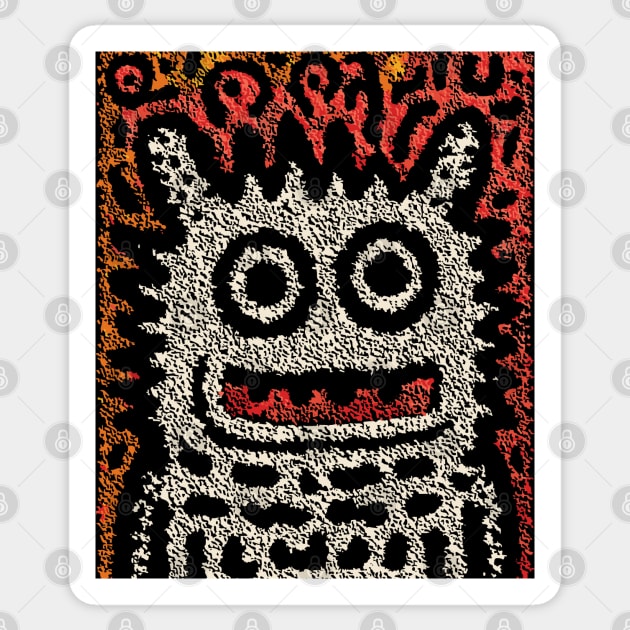 Tribal Pattern Monster | The Folk Art Yeti Sticker by TuncGK